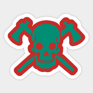 Skull Tomahawk Sticker